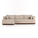 Luxe Haven Lawrence 2-Piece Sectional W Chaise - Left Arm Facing Nova Taupe