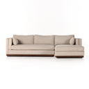 Vellora Lawrence 2-Piece Sectional W Chaise - Right Arm Facing Nova Taupe