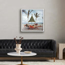 Artistry Luxe Palm Beach Idyll by Slim Aarons - 24X24 White Maple Floater