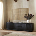 Montrose Warby Media Console - Worn Black Oak Veneer
