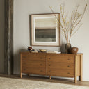 Aria Roark 6 Drawer Dresser - Amber Oak Veneer