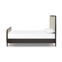 Solstice Bed - King Cracked Smoked Black Veneer