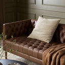 Luxe Living Stonewash Linen Pillow - 22X22 Hasselt Taupe