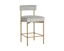 SENECA COUNTER STOOL - ANTIQUE BRASS POLO CLUB STONE