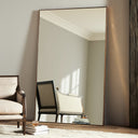 Stylish Georgina Rectangle Floor Mirror - Polished Brass