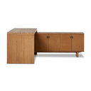 Aveline Posada L-Shaped Desk - Amber Oak Veneer