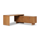 Calista Posada L-Shaped Desk - Amber Oak Veneer