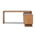 Calista Posada L-Shaped Desk - Amber Oak Veneer