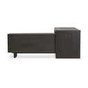 Calista Posada L-Shaped Desk - Worn Black Oak Veneer
