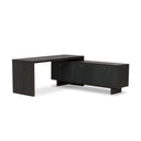 Calista Posada L-Shaped Desk - Worn Black Oak Veneer