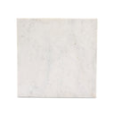 Aveline Hammered Iron End Table - White Marble W Antique Brass