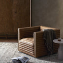 Verity Padma Swivel Chair - Eucapel Cognac