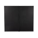 Verity Panel and Glass Door Double Cabinet - Drifted Matte Black