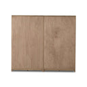 Verity Panel and Glass Door Double Cabinet - Drifted Oak Solid