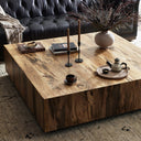Aria Hudson Large Square Coffee Table - Spalted Primavera