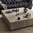 Aria Hudson Large Square Coffee Table - Ashen Walnut