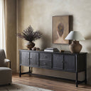 Vesper Sideboard - Cracked Smoked Black Veneer