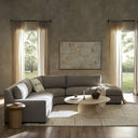 Aveline Albany 3-Piece Sectional - Right Facing Bumper Chaise Vesuvio Cafe