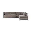 Aveline Albany 3-Piece Sectional - Right Facing Bumper Chaise Vesuvio Cafe