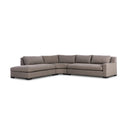 Aveline Albany 3-Piece Sectional - Left Facing Bumper Chaise Vesuvio Cafe