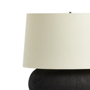 Sleek Kragen Table Lamp - Textured Matte Black Porcelain