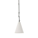 Elegant Grazia Small Pendant - Matte White Plaster
