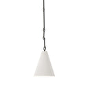 Elegant Grazia Small Pendant - Matte White Plaster
