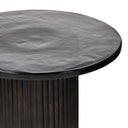 Ember Ruben End Table - Smoked Black Cast Glass