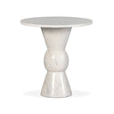 Nova End Table - Polished White Marble