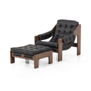 Nova Halston Chair With Ottoman - Heirloom Black