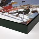 Lounging In Verbier by Slim Aarons - 36X24 Black Maple