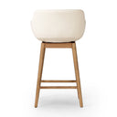 Verity Hannah Swivel Bar Counter Stool - Counter Kerbey Ivory