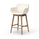 Verity Hannah Swivel Bar Counter Stool - Counter Kerbey Ivory