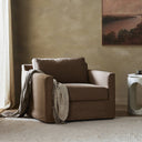 Elysian Hampton Slipcover Swivel Chair - Antwerp Cafe