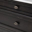 Vesper Chest - Distressed Black Oak W Polished White