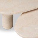 Aveline Zion Nesting Coffee Table Set - Cream Marble