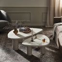 Aveline Zion Nesting Coffee Table Set - Cream Marble