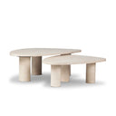Aveline Zion Nesting Coffee Table Set - Cream Marble