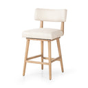 Luxe Haven Cardell Swivel Bar Counter Stool - Counter Essence Natural