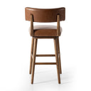 Luxe Haven Cardell Swivel Bar Counter Stool - Bar Sonoma Chestnut