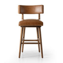 Luxe Haven Cardell Swivel Bar Counter Stool - Bar Sonoma Chestnut
