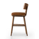 Luxe Haven Cardell Swivel Bar Counter Stool - Bar Sonoma Chestnut