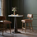 Luxe Haven Cardell Swivel Bar Counter Stool - Counter Sonoma Chestnut
