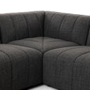 Vesper Langham Channeled 5-Piece Sectional - 5-Piece Sectional Saxon Charcoal