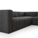 Aurelian Langham Channeled 5-Piece Sectional - 5-Piece Sectional Saxon Charcoal