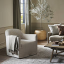 Verity Slipcover Swivel Chair - Broadway Dune