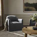 Verity Slipcover Swivel Chair - Broadway Denim