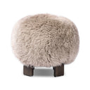 Verity Alma Ottoman - Taupe Mongolian Fur