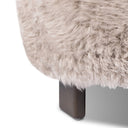 Verity Alma Ottoman - Taupe Mongolian Fur