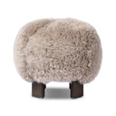Verity Alma Ottoman - Taupe Mongolian Fur